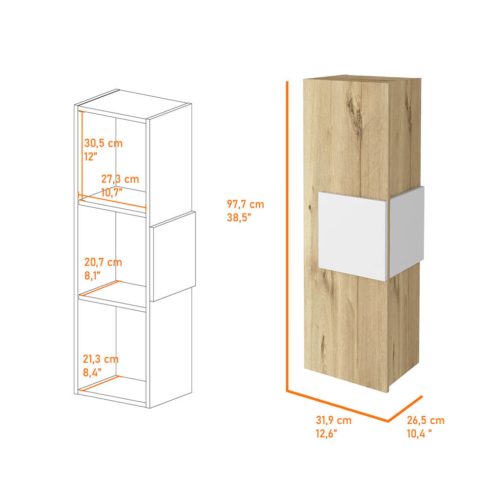 Nottingham Medicine Cabinet, Three Interior Shelves Multicolor Mdf Engineered Wood