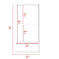 Modesto Medicine Cabinet, One Open Shelf, Mirrored Cabinet With Two Interior Shelves Beige Mdf Engineered Wood