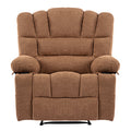 Massage Recliner Chair Sofa With Heating Vibration Brown Chenille Manual Handle Metal Primary Living Space Soft Cushion Back American Design,American Traditional,Classic,Minimalist,Modern Pillow Top Arms Foam Wood Metal