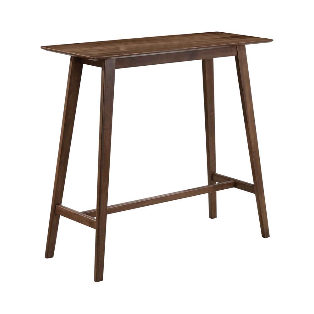 Walnut Rectangular Bar Table Walnut Brown Kitchen Mid Century Modern Freestanding Rubberwood Kitchen & Dining Tables Wood Parsons