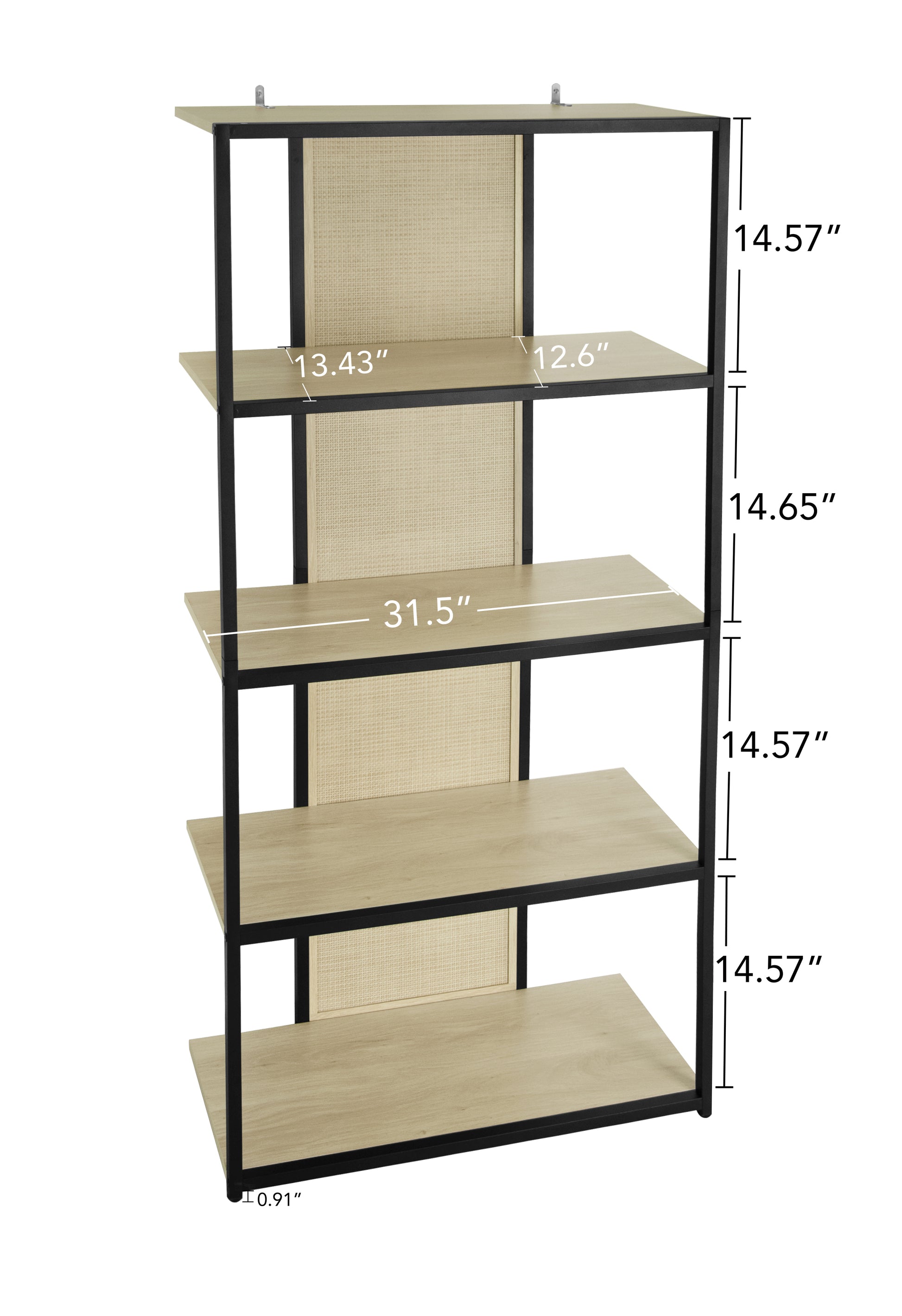 5 Layer Rack,Suitable For Bedroom, Living Room, Study, Dining Room And Entrance Natural Mdf