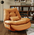 Smart Multifunction Recliner Chair Electric Yellow Yellow Pu Leather