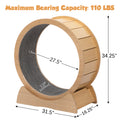 Wooden Cat Running Wheel Natural Wood