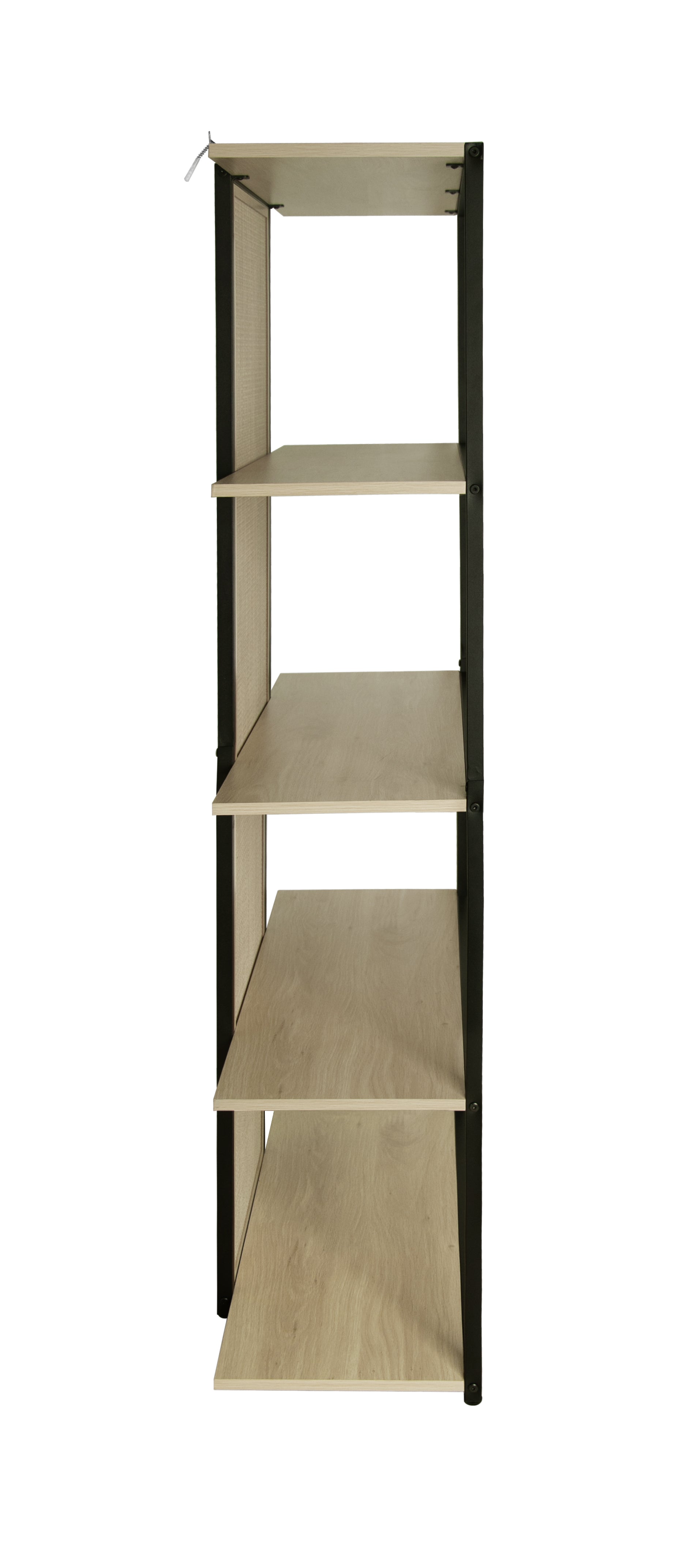 5 Layer Rack,Suitable For Bedroom, Living Room, Study, Dining Room And Entrance Natural Mdf