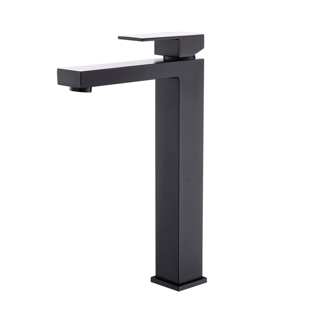 Matte Black Bathroom Faucet Single Handle Tall Vessel Sink Faucet Vanity Bathroom Faucet Basin Mixer Tap Bathroom Handleless Geometric One Black Side Sprayer Deck Mounted Cartridge Valve Single Hole Faucets Matte Black Classic 1 Hole Faucets Ceramic