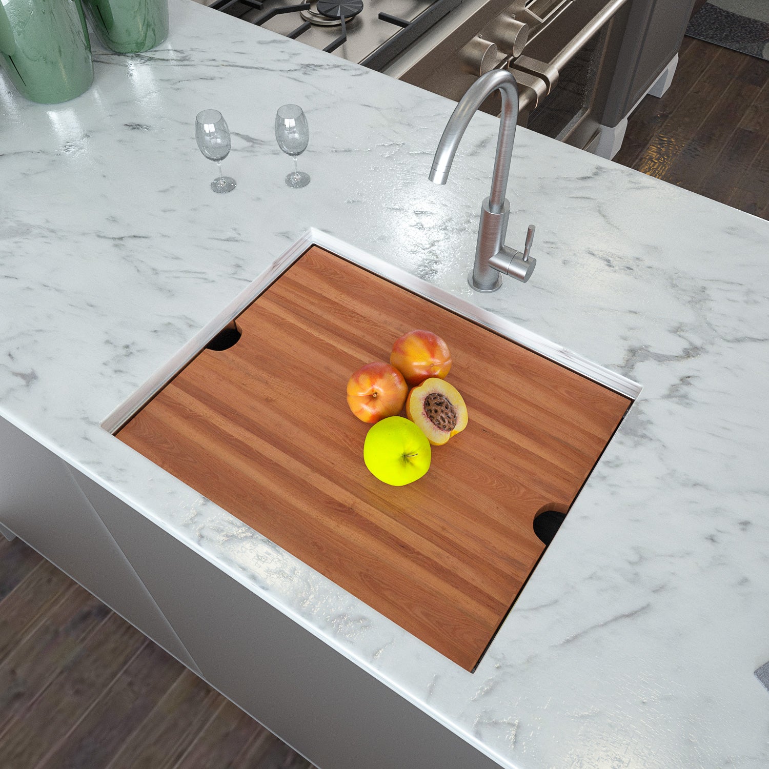 Laundry Workstation Sink 23X19X13" Undermount Laundry Sink Brushed Nickel Stainless Steel