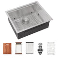 Single Bowl Undermount Workstation Kitchen Sink 23