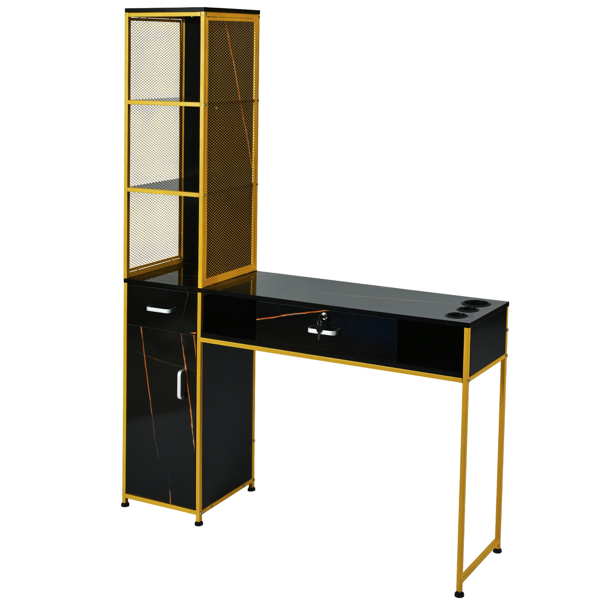 Catrimown Styling Salon Station with Wheels, Hair Beauty Storage Catrimown Styling Salon Station with Wheels, Hair Beauty Storage