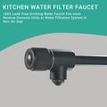 Purifier Kitchen Faucet Drinking Water Faucet, Pull Down Water Filter Kitchen Sink Faucets Matte Black Black Kitchen Contemporary Ceramic Brass