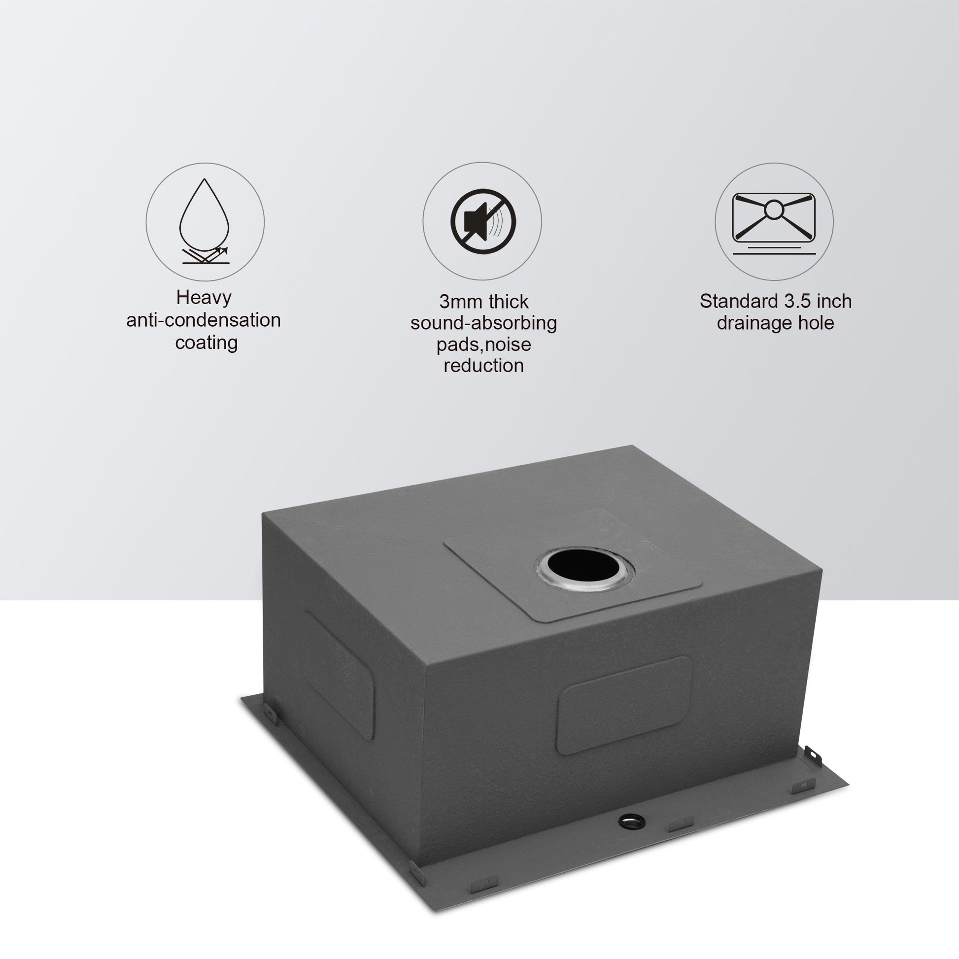 Laundry Sink 22X22X12" Drop In Laundry Sink Brushed Nickel Stainless Steel