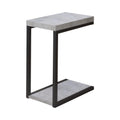 Cement And Black Snack Table Cement Grey Gray Primary Living Space Industrial Freestanding Rectangular Coffee & End Tables Wood