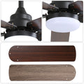 42 Inch Modern With 3 Color Dimmable Light 5 Blades Remote Control Reversible Dc Motor Black For Bedroom Black Mdf