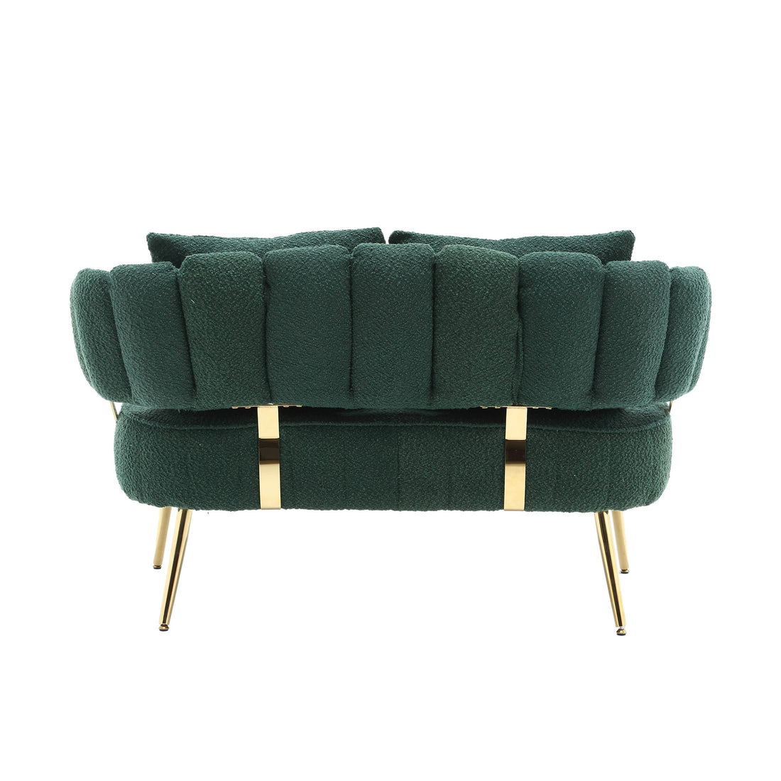 Coolmore Polyester Accent Sofa Modern Upholstered Armsofa Tufted Sofa With Metal Frame, Single Leisure Sofa For Living Room Bedroom Office Balcony Emerald Boucle