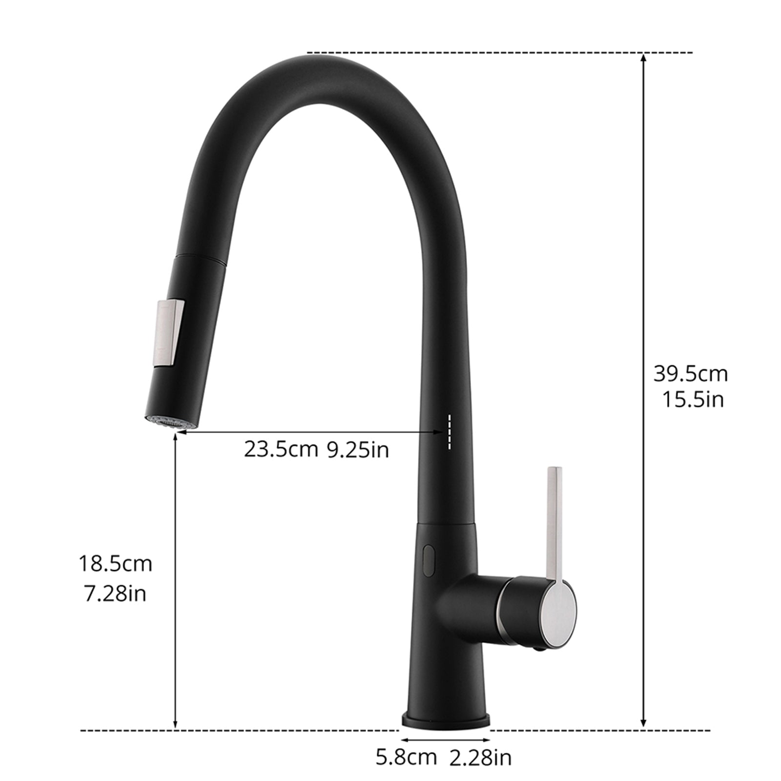 Touchless Kitchen Faucet,Hands Free Automatic Smart Kitchen Faucet Black Kitchen Contemporary Ceramic Brass