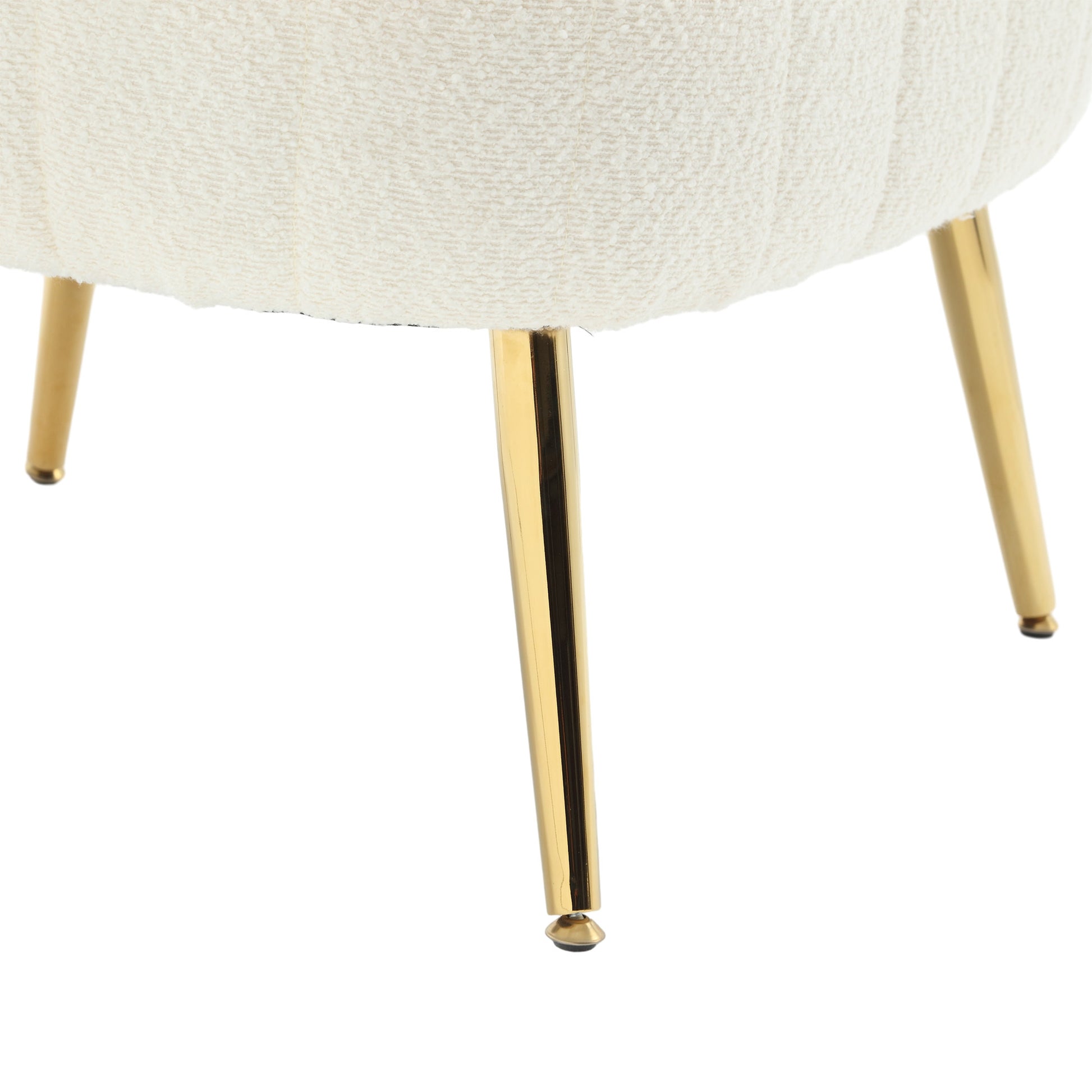 Coolmore Boucle Accent Chair Modern Upholstered Armchair Tufted Chair With Metal Frame, Single Leisure Chairs For Living Room Bedroom Beige Boucle