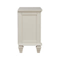 Cream White 3 Drawer Nightstand With Pull Out Tray Cream White White 3 Drawers Bedroom Drawer Storage Coastal Rubberwood Felt Lined Drawers White Wood