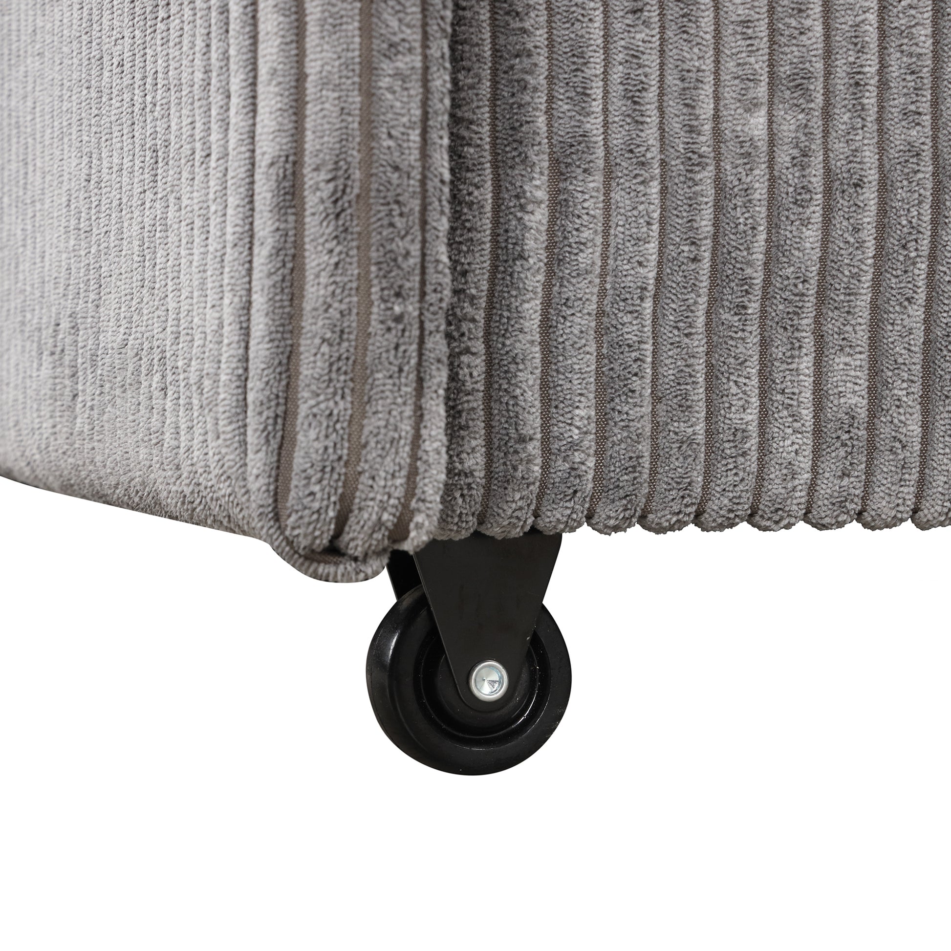 Upholstery Sleeper Sectional Sofa With Storage Bags And 2 Cup Holders On Arms Gray Wood Cushion Back Square Arms Polyester 3 Seat