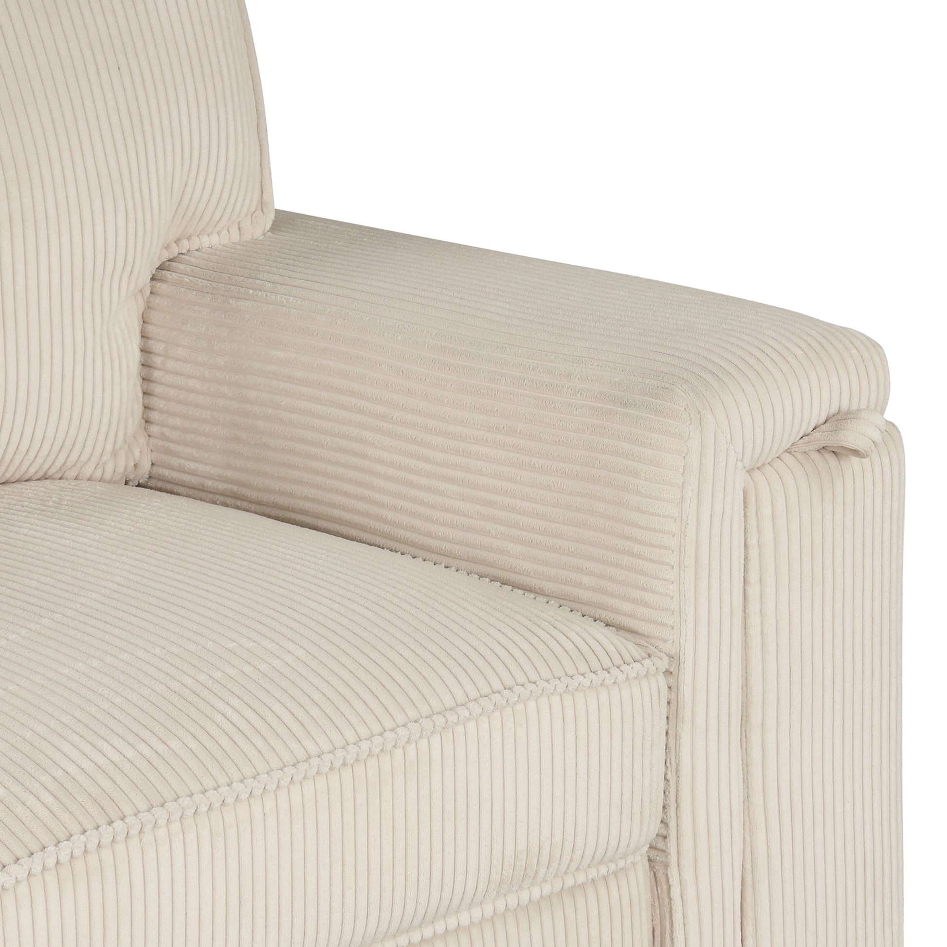 Upholstery Sleeper Sectional Sofa With Storage Bags And 2 Cup Holders On Arms Beige Wood Cushion Back Square Arms Polyester 3 Seat