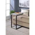 Cement And Black Snack Table Cement Grey Gray Primary Living Space Industrial Freestanding Rectangular Coffee & End Tables Wood