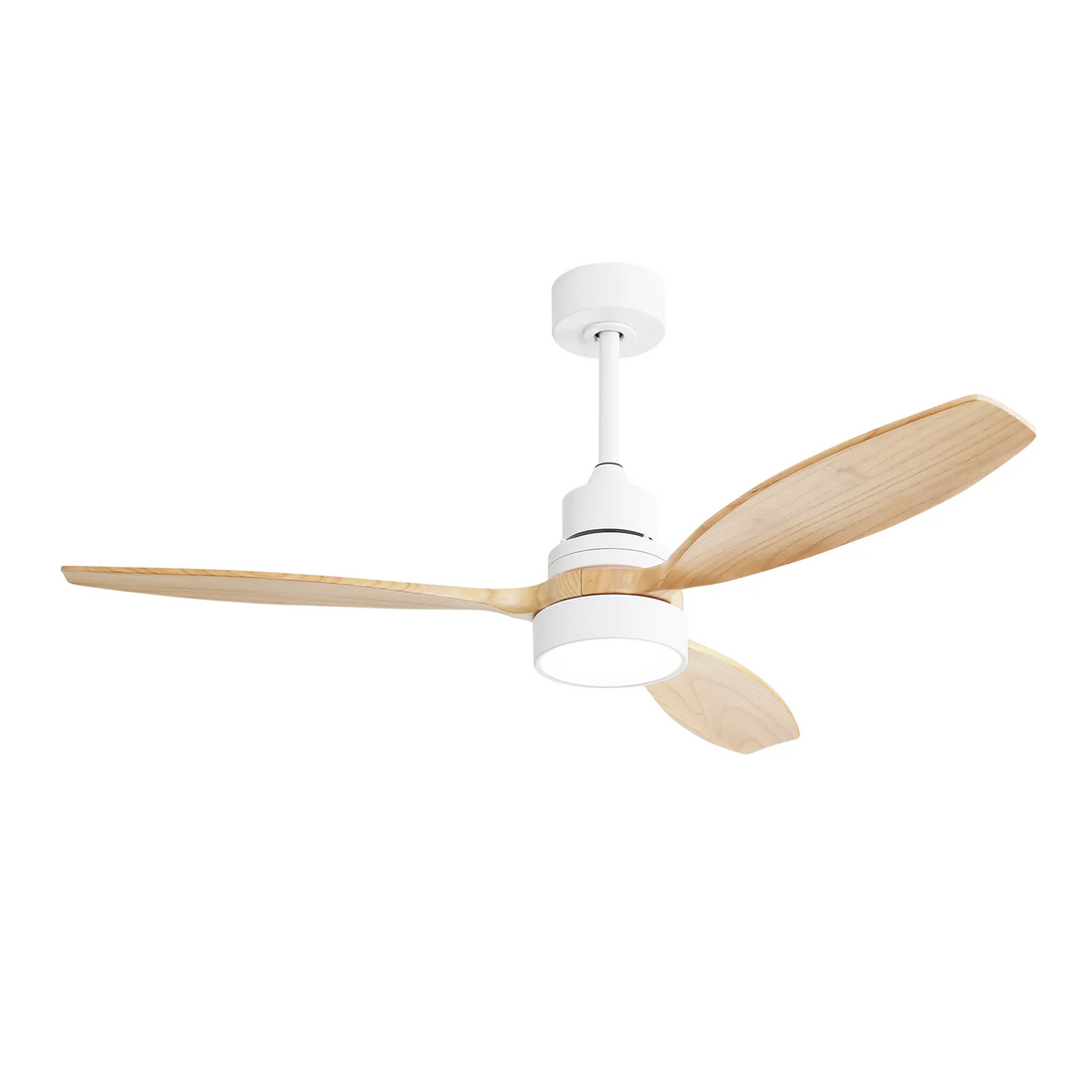52 Inch Indoor Modern Ceiling Fan White 3 Solid