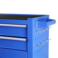 Rolling Tool Chest With Wheels And 8 Drawers, Detachable Large Tool Cabinet With Lock For Garage, Locking Mechanic Tool Cart With Black Liner For Warehouse, Workshop, High Capacity Blue Steel