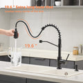 Touchless Kitchen Faucet,Hands Free Automatic Smart Kitchen Faucet Black Kitchen Contemporary Ceramic Brass