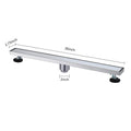 36 Inches Linear Shower Drain, Included Hair Strainer And Leveling Feet Brushed Nickel Stainless Steel