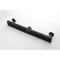 24 Inches Linear Shower Drain, Included Hair Strainer And Leveling Feet Matt Black Stainless Steel