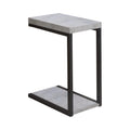 Cement And Black Snack Table Cement Grey Gray Primary Living Space Industrial Freestanding Rectangular Coffee & End Tables Wood