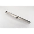 24 Inches Linear Shower Drain, Included Hair Strainer And Leveling Feet Brushed Nickel Stainless Steel