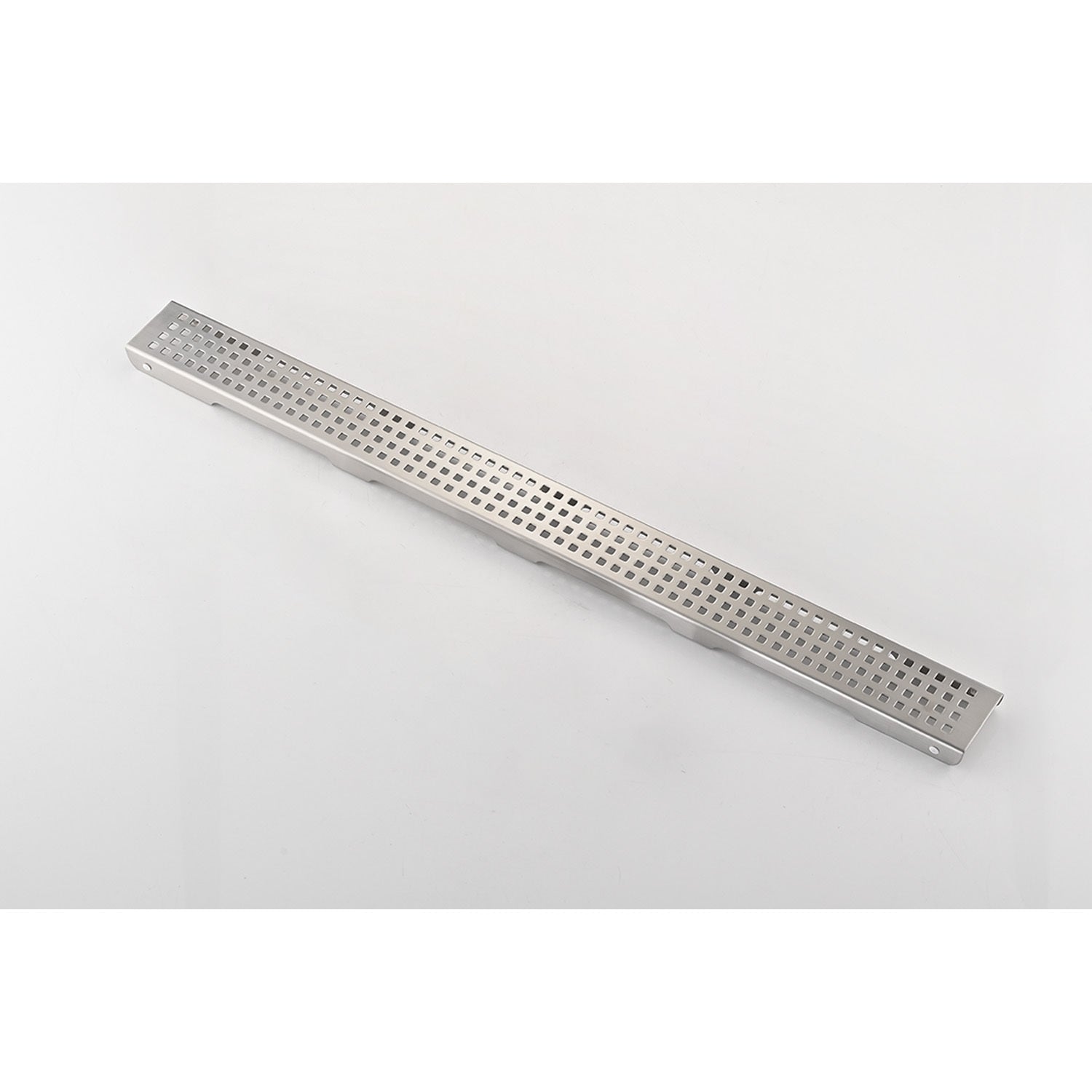 24 Inches Linear Shower Drain, Included Hair Strainer And Leveling Feet Brushed Nickel Stainless Steel