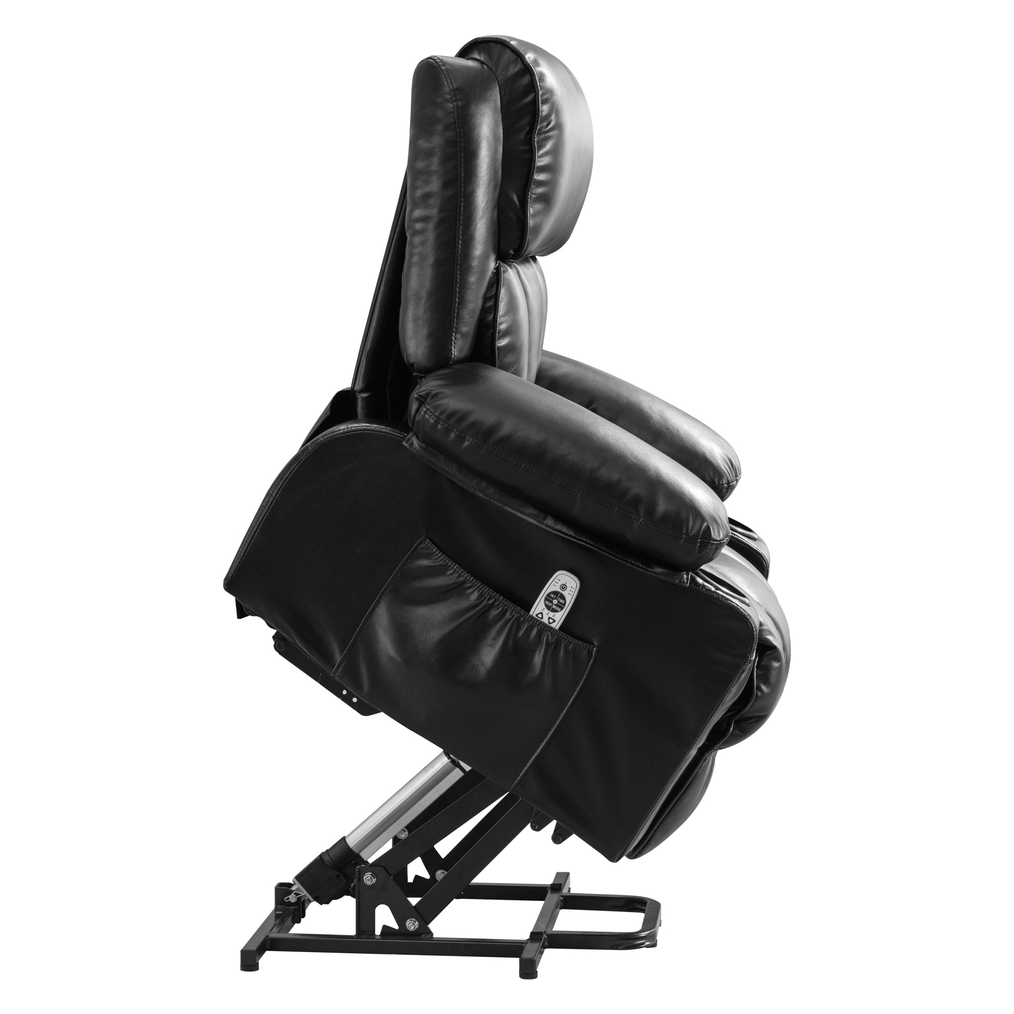 Power Lift Recliner Chair Recliners for Elderly with black-metal-power-push button-soft-heavy