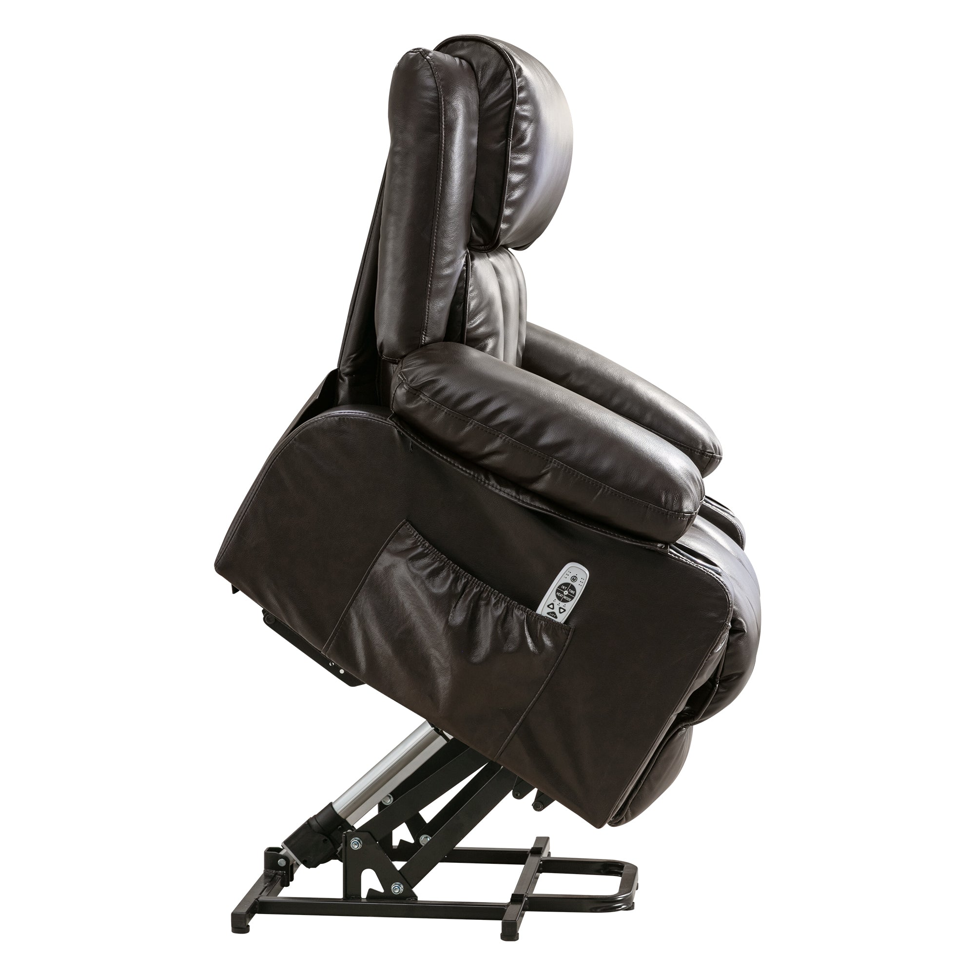Power Lift Recliner Chair Recliners for Elderly with brown-power-push button-soft-heavy