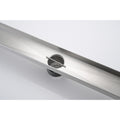 36 Inches Linear Shower Drain, Included Hair Strainer And Leveling Feet Brushed Nickel Stainless Steel