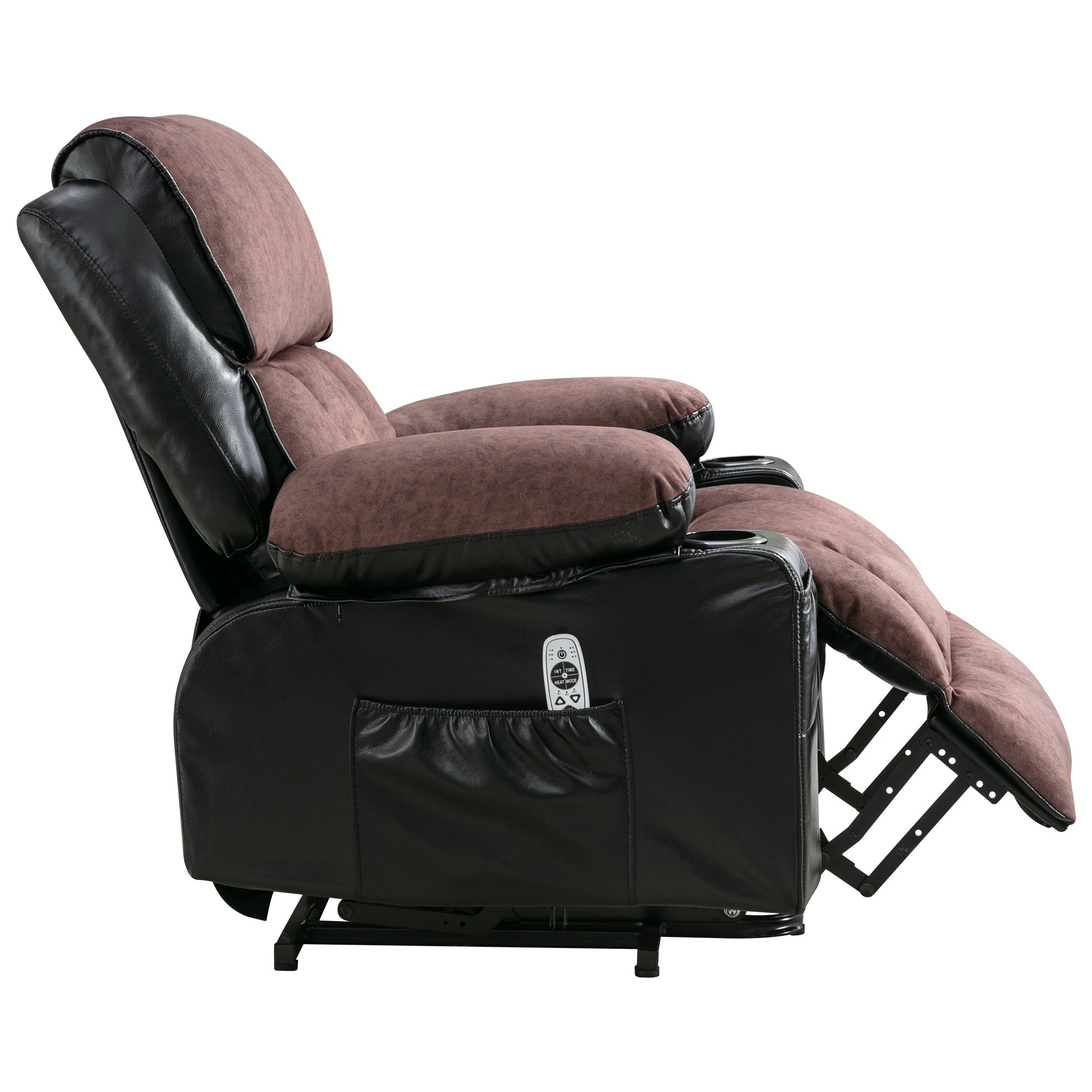 Power Lift Recliner Chair Recliners for Elderly with black+brown-power-push button-soft-heavy