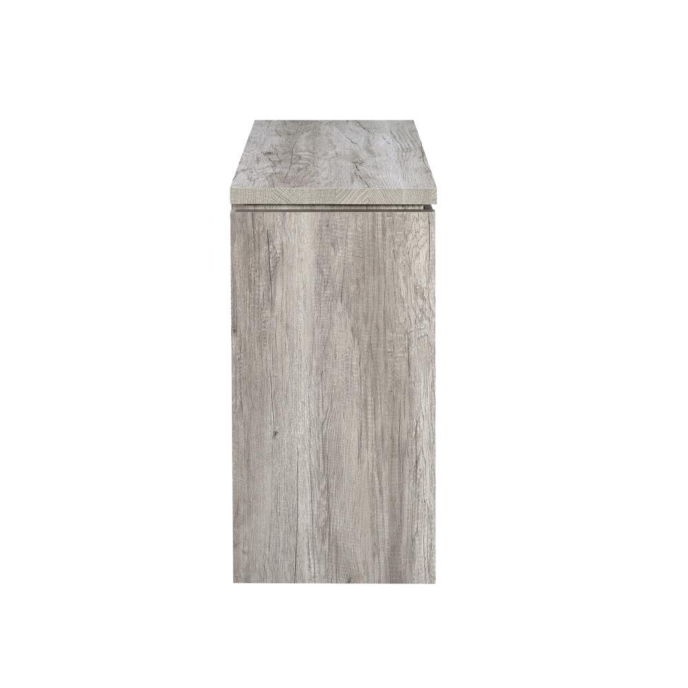 Grey Driftwood 2 Door Accent Cabinet Standard 3 4 Shelves Gray Gray Primary Living Space Adjustable Shelves Transitional Wood