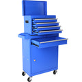 5 Drawer Rolling Tool Chest, High Capacity Tool blue-steel