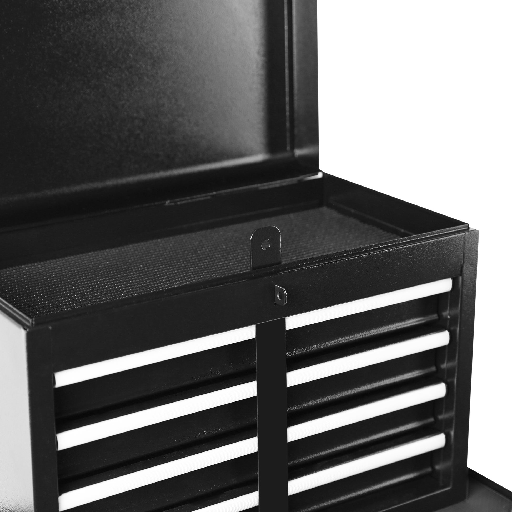 Rolling Garage Workshop Organizer Detachable 5 Drawer Tool Chest With Large Storage Cabinet And Adjustable Shelf, Black Black Steel