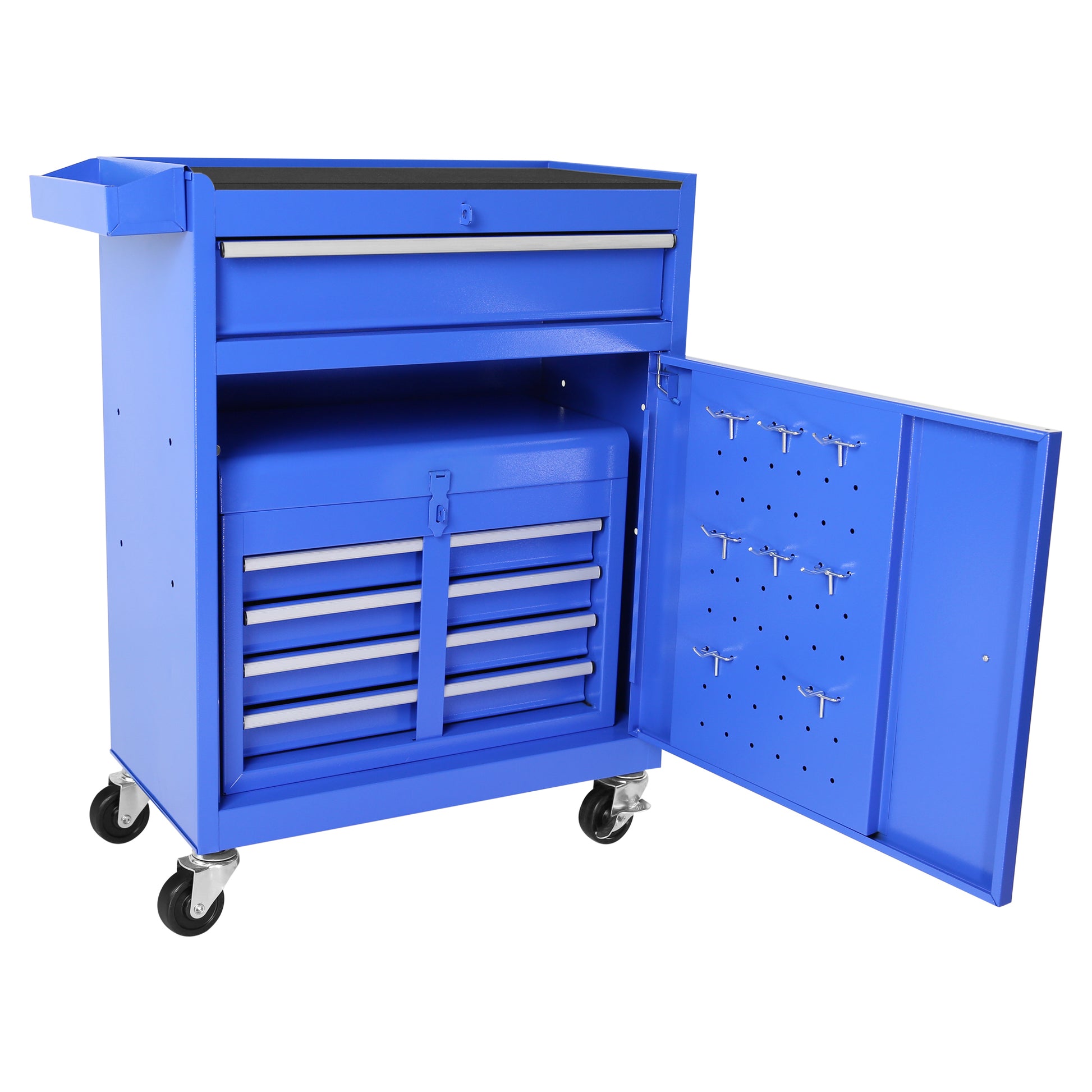 5 Drawer Rolling Tool Chest, High Capacity Tool blue-steel