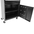 Rolling Garage Workshop Organizer Detachable 5 Drawer Tool Chest With Large Storage Cabinet And Adjustable Shelf, Black Black Steel