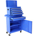 5 Drawer Rolling Tool Chest, High Capacity Tool blue-steel