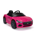 Maserati Ghibli Licensed 12V Kids Ride On Car With Remote Control, Music And Lights, Pink Pink Polypropylene