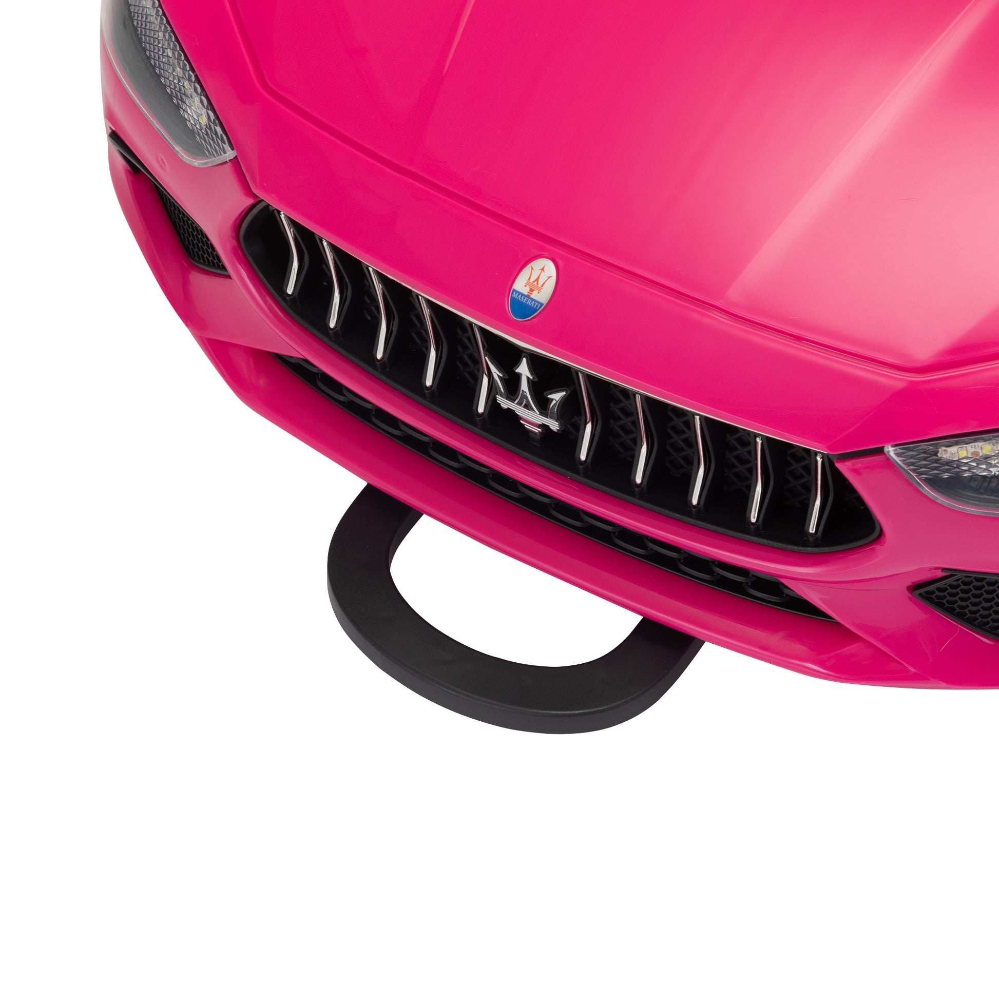 Maserati Ghibli Licensed 12V Kids Ride On Car With Remote Control, Music And Lights, Pink Pink Polypropylene