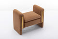 031 Velvet Fabric Single Bench Shoe Bench Makeup Bench For Bedroom Indoor,Coffee Wood Bedroom Brown Solid Eucalyptus Wood Tufted Coffee Polyester Velvet Backless Soft Modern Foam Velvet