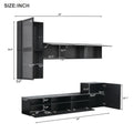 High Gloss Tv Stand With Large Storage Space, Media Console For Tvs Up To 78