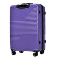 Hardshell Luggage Sets 3 Piece Double Spinner 8 Wheels Suitcase With Tsa Lock Lightweight 20''24''28'' Purple Abs