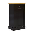 One Drawers And One Compartment Tilt Out Trash Cabinet Kitchen Trash Cabinet Black Black Mdf