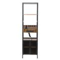 Salon Storage Cabinet with Open Shelves and Hair