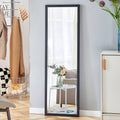 Third Generation, Black Thick Wooden Frame Full Body Mirror, Large Floor Standing Mirror, Dressing Mirror, Decorative Mirror, Suitable For Bedrooms, Living Rooms, Clothing Stores57.9