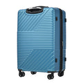 Hardshell Luggage Sets 3 Piece Double Spinner 8 Wheels Suitcase With Tsa Lock Lightweight 20''24''28'' Blue Abs